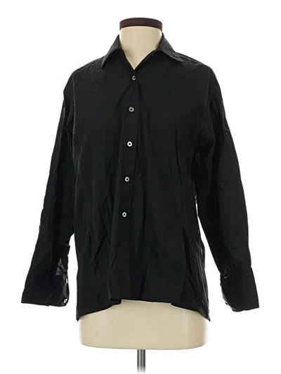Pre-owned J. Mclaughlin Long Sleeve Button Down Shirt In Black