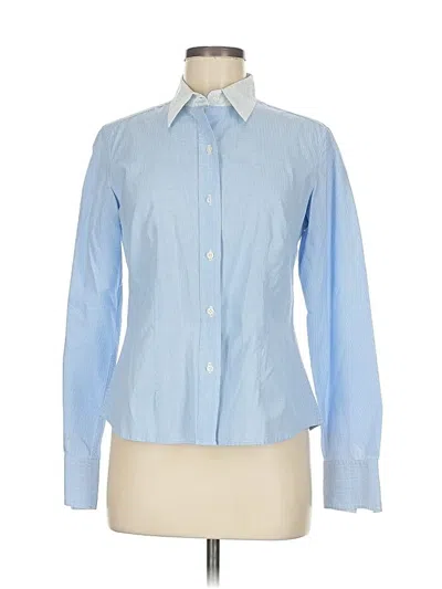 Pre-owned J. Mclaughlin Long Sleeve Button Down Shirt In Blue