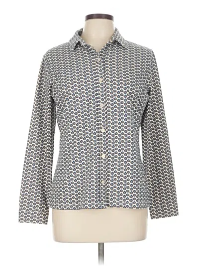 Pre-owned J. Mclaughlin Long Sleeve Button Down Shirt In Blue