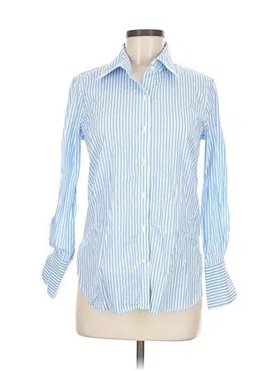 Pre-owned J. Mclaughlin Long Sleeve Button Down Shirt In Blue