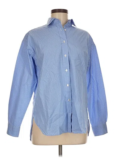 Pre-owned J. Mclaughlin Long Sleeve Button Down Shirt In Blue