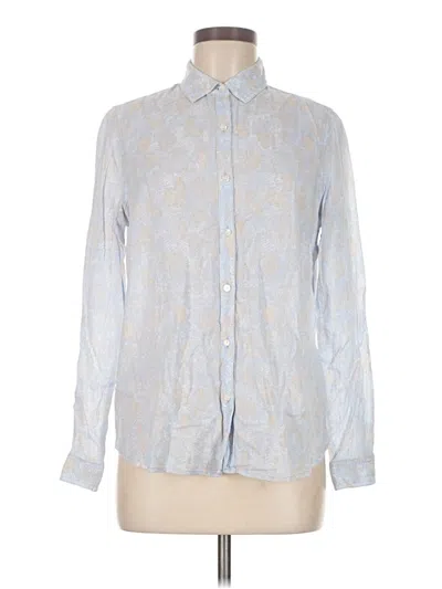 Pre-owned J. Mclaughlin Long Sleeve Button Down Shirt In Blue