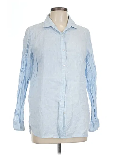 Pre-owned J. Mclaughlin Long Sleeve Button Down Shirt In Blue