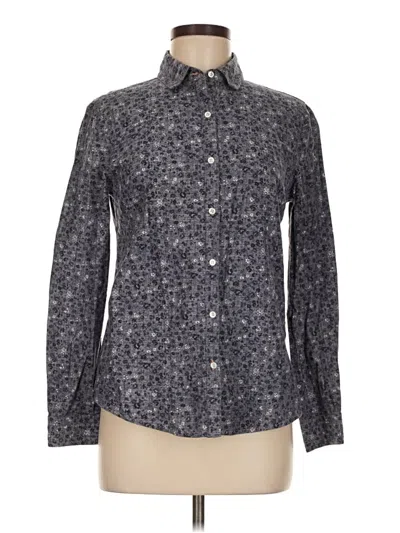 Pre-owned J. Mclaughlin Long Sleeve Button Down Shirt In Gray