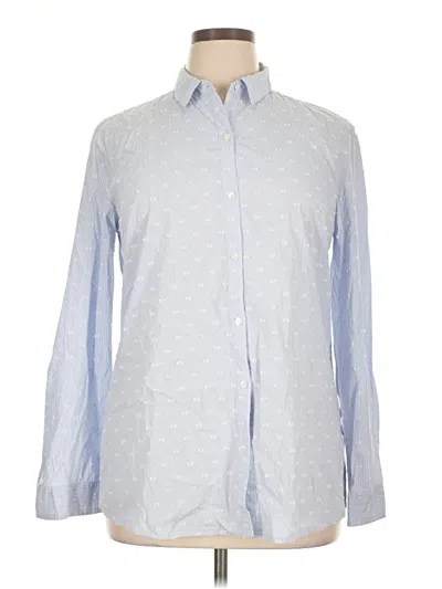 Pre-owned J. Mclaughlin Long Sleeve Button Down Shirt In Gray