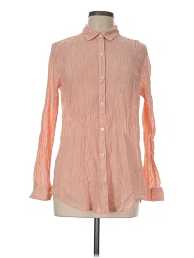 Pre-owned J. Mclaughlin Long Sleeve Button Down Shirt In Orange