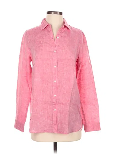 Pre-owned J. Mclaughlin Long Sleeve Button Down Shirt In Pink