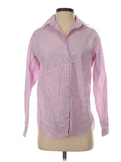 Pre-owned J. Mclaughlin Long Sleeve Button Down Shirt In Pink
