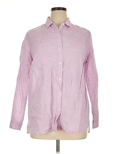 Pre-owned J. Mclaughlin Long Sleeve Button Down Shirt In Pink