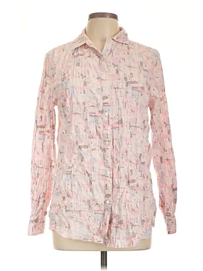 Pre-owned J. Mclaughlin Long Sleeve Button Down Shirt In Pink