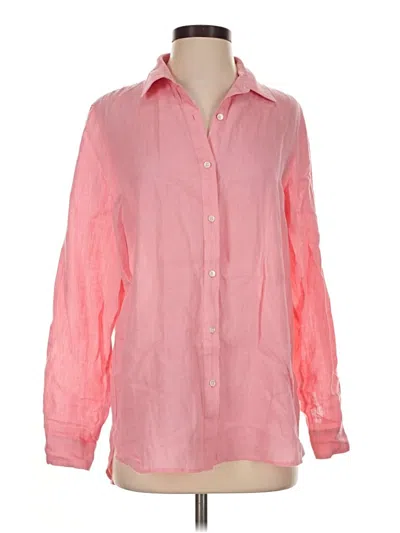 Pre-owned J. Mclaughlin Long Sleeve Button Down Shirt In Pink