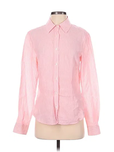 Pre-owned J. Mclaughlin Long Sleeve Button Down Shirt In Pink