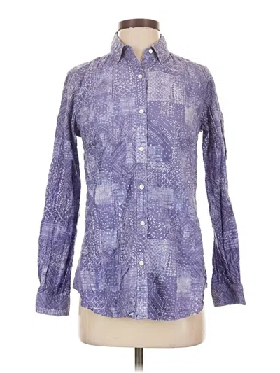 Pre-owned J. Mclaughlin Long Sleeve Button Down Shirt In Purple