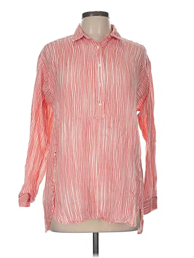 Pre-owned J. Mclaughlin Long Sleeve Button Down Shirt In Red