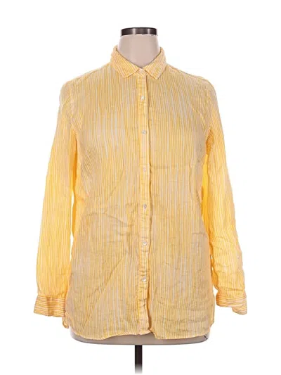 Pre-owned J. Mclaughlin Long Sleeve Button Down Shirt In Yellow