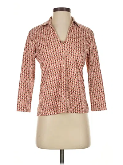 Pre-owned J. Mclaughlin Long Sleeve Polo Shirt In Orange