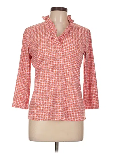 Pre-owned J. Mclaughlin Long Sleeve Polo Shirt In Orange