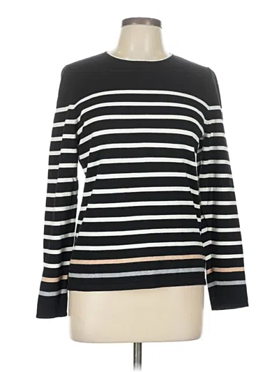 Pre-owned J. Mclaughlin Long Sleeve Top Black Boatneck Tops