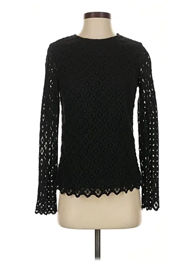 Pre-owned J. Mclaughlin Long Sleeve Top Black Crew Neck Tops