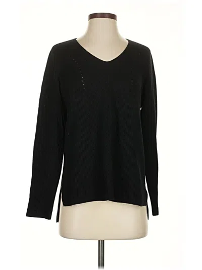Pre-owned J. Mclaughlin Long Sleeve Top Black V Neck Tops