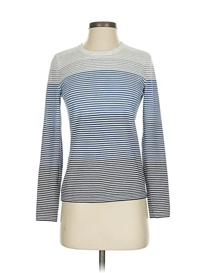 Pre-owned J. Mclaughlin Long Sleeve Top Blue Boatneck Tops