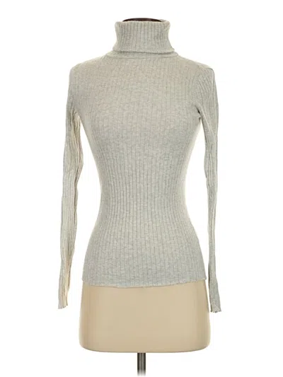 Pre-owned J. Mclaughlin Long Sleeve Top Gray Turtleneck Tops