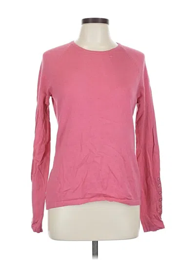Pre-owned J. Mclaughlin Long Sleeve Top Pink Crew Neck Tops