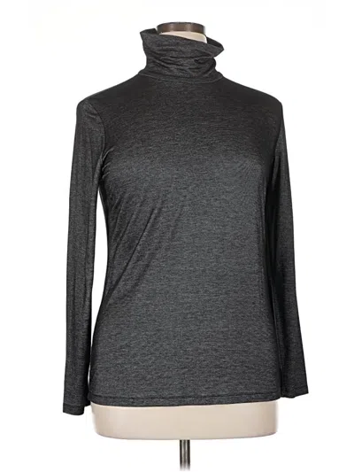 Pre-owned J. Mclaughlin Long Sleeve Top Silver Turtleneck Tops