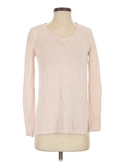 Pre-owned J. Mclaughlin Long Sleeve Top Tan V-neck Tops