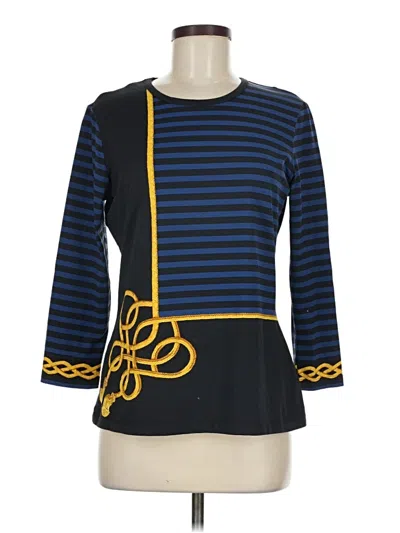 Pre-owned J. Mclaughlin Long Sleeve T-shirt In Blue