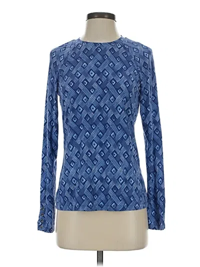 Pre-owned J. Mclaughlin Long Sleeve T-shirt In Blue