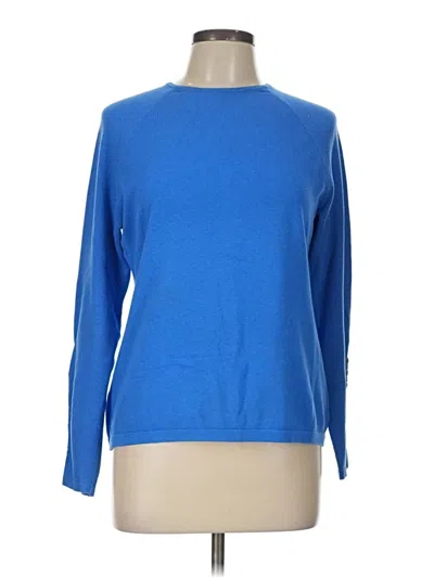 Pre-owned J. Mclaughlin Long Sleeve T-shirt In Blue