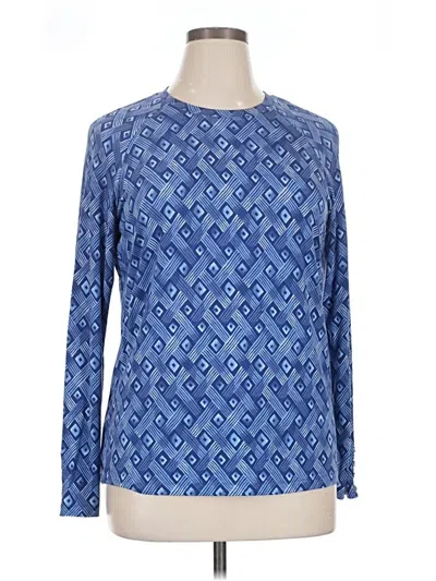 Pre-owned J. Mclaughlin Long Sleeve T-shirt In Blue