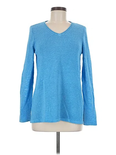 Pre-owned J. Mclaughlin Long Sleeve T-shirt In Blue