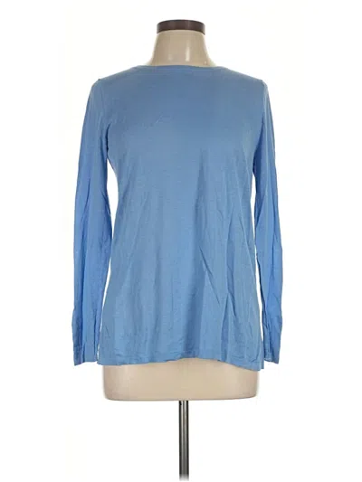 Pre-owned J. Mclaughlin Long Sleeve T-shirt In Blue