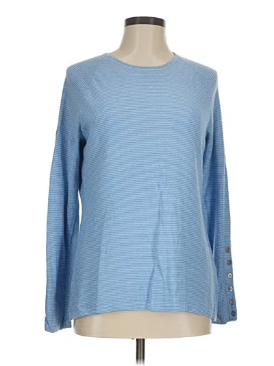 Pre-owned J. Mclaughlin Long Sleeve T-shirt In Blue