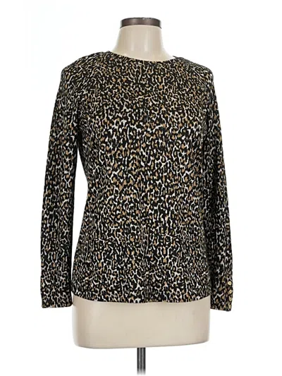 Pre-owned J. Mclaughlin Long Sleeve T-shirt In Gold