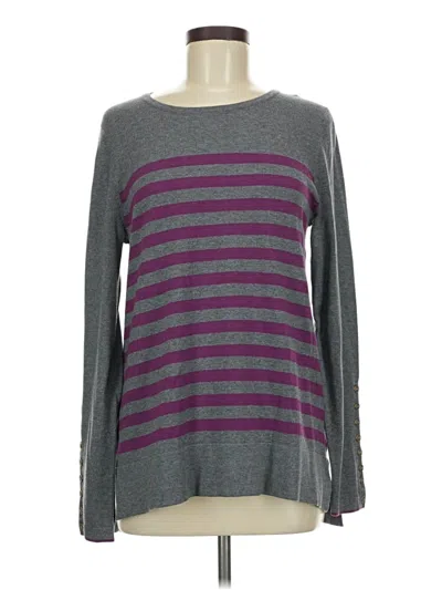Pre-owned J. Mclaughlin Long Sleeve T-shirt In Gray