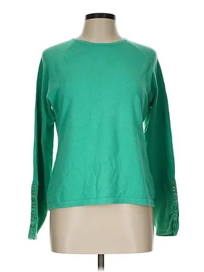 Pre-owned J. Mclaughlin Long Sleeve T-shirt In Green
