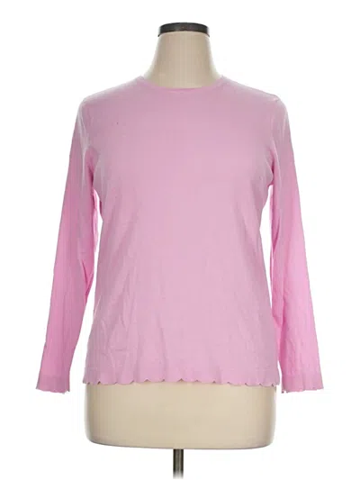 Pre-owned J. Mclaughlin Long Sleeve T-shirt In Pink