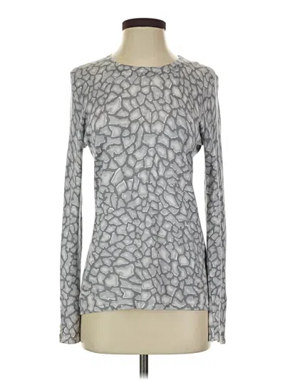 Pre-owned J. Mclaughlin Long Sleeve T-shirt In Silver