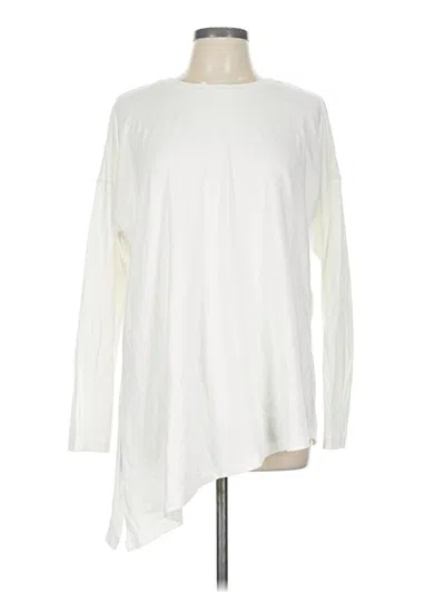 Pre-owned J. Mclaughlin Long Sleeve T-shirt In White