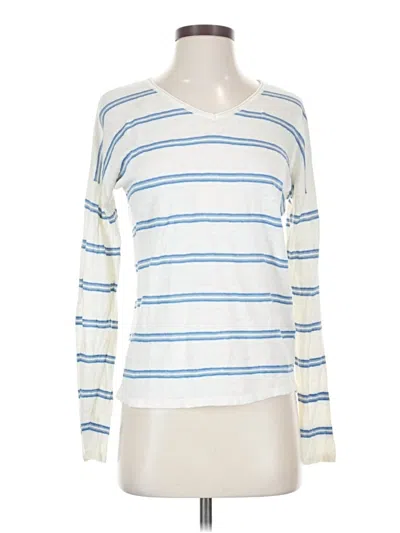 Pre-owned J. Mclaughlin Long Sleeve T-shirt In White