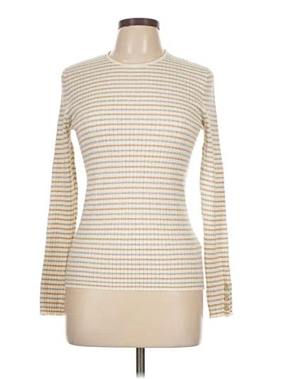 Pre-owned J. Mclaughlin Long Sleeve T-shirt In White