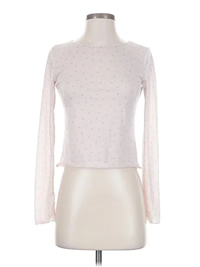 Pre-owned J. Mclaughlin Long Sleeve T-shirt In White