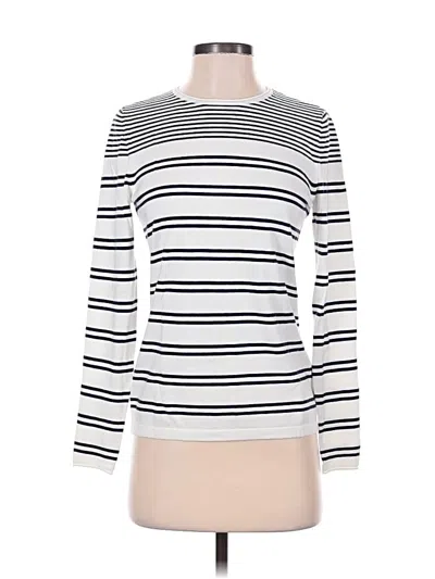 Pre-owned J. Mclaughlin Long Sleeve T-shirt In White