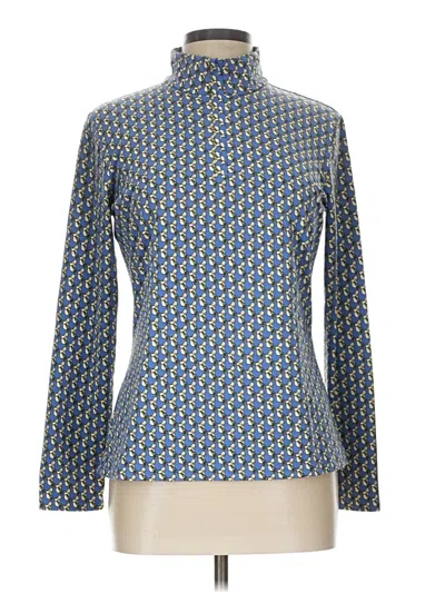 Pre-owned J. Mclaughlin Long Sleeve Turtleneck In Blue