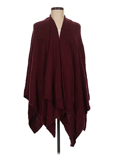 Pre-owned J. Mclaughlin Poncho In Burgundy