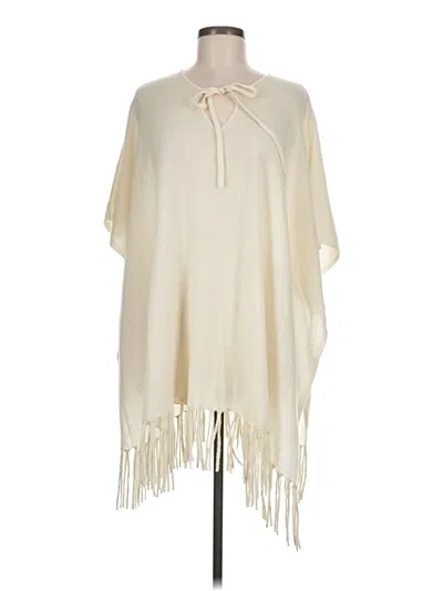 Pre-owned J. Mclaughlin Poncho In Ivory