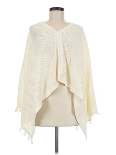 Pre-owned J. Mclaughlin Poncho In Ivory